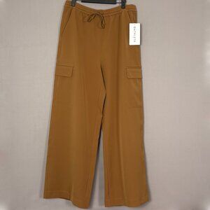 Athleta Promenade Cargo Pant Brown NWT Size Medium Wide Leg Travel Pant